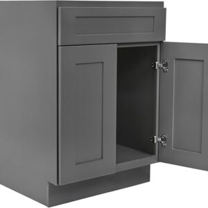 27 in Gray Ready-to-Assemble Kitchen Base Cabinet with Drawer