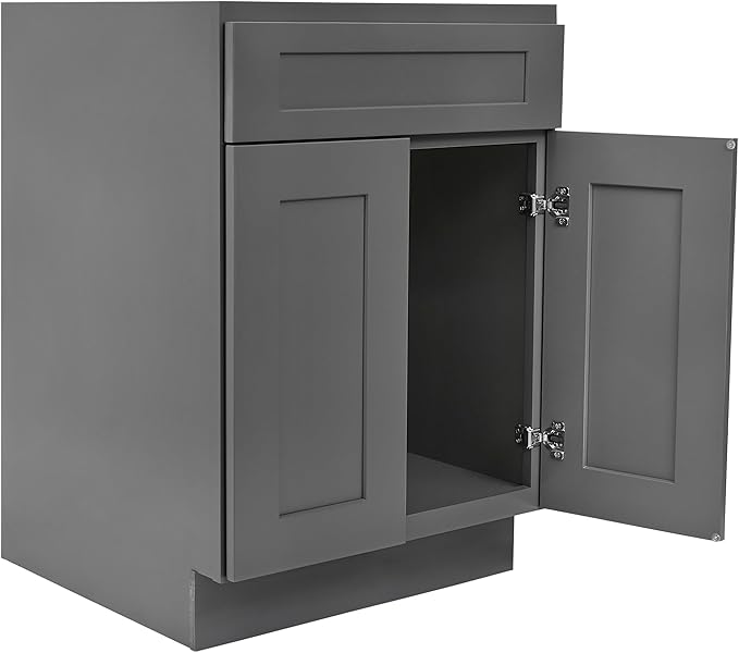 30 in Gray Ready-to-Assemble Kitchen Base Cabinet with Drawer