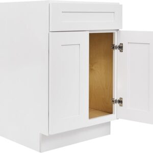 24 in. White Ready-to-Assemble Kitchen Base Cabinet with Drawer