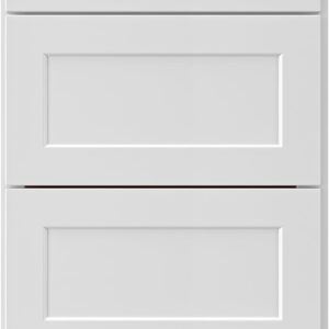 18 in. White Shaker RTA Three-Drawer Kitchen Base Cabinet