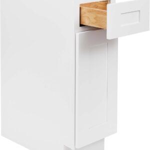 12 in. White Ready-to-Assemble Kitchen Base Cabinet with Drawer