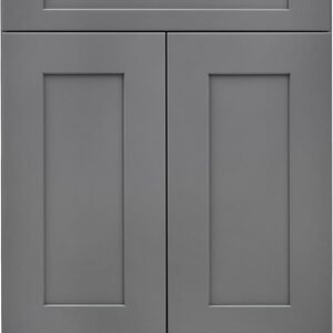 24 in Gray Ready-to-Assemble Kitchen Base Cabinet with Drawer