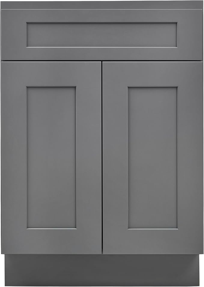 30 in Gray Ready-to-Assemble Kitchen Base Cabinet with Drawer - Image 3
