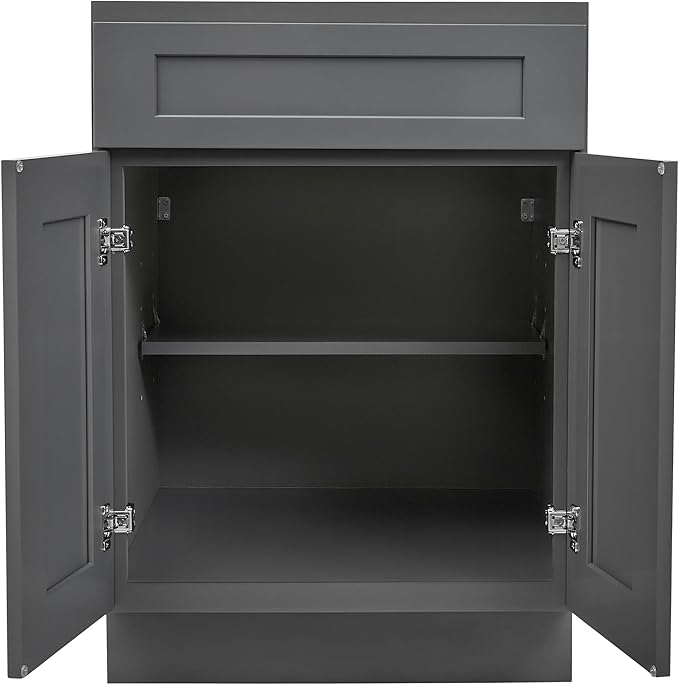 30 in Gray Ready-to-Assemble Kitchen Base Cabinet with Drawer - Image 4