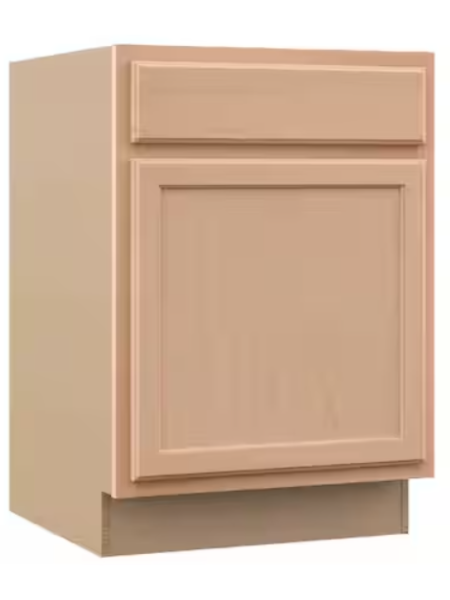 21 in. W x 24 in. D x 34.5 in. H Assembled Recessed Panel Base Kitchen Cabinet - Unfinished