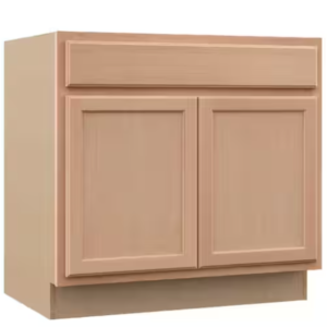 36 in. W x 24 in. D x 34.5 in. H Assembled Recessed Panel Sink Base Kitchen Cabinet