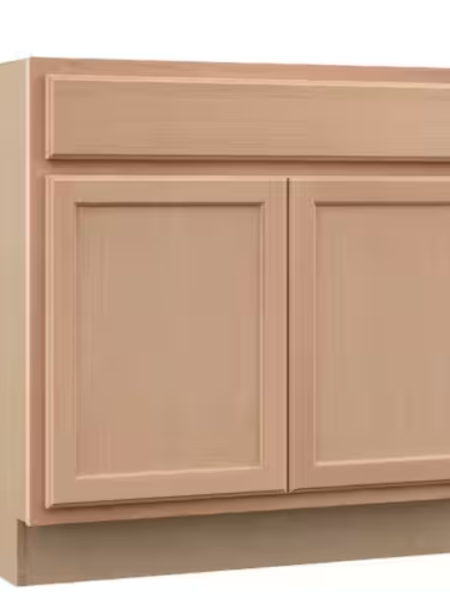 36 in. W x 24 in. D x 34.5 in. H Assembled Recessed Panel Sink Base Kitchen Cabinet
