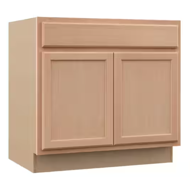 36 in. W x 24 in. D x 34.5 in. H Assembled Recessed Panel Sink Base Kitchen Cabinet