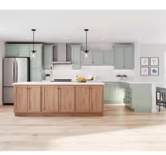 36 in. W x 24 in. D x 34.5 in. H Assembled Recessed Panel Sink Base Kitchen Cabinet - Image 2