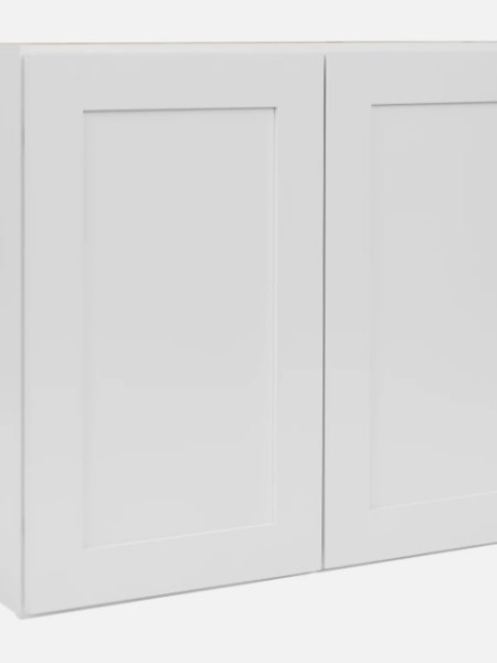 36”W x 30”H x 12”D White Shaker RTA Wall Cabinet - Solid Wood Soft-Close