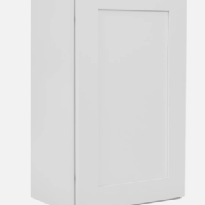 12”W x 36”H x 12”D White Shaker RTA Wall Cabinet - Solid Wood Soft-Close