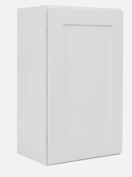 12”W x 36”H x 12”D White Shaker RTA Wall Cabinet - Solid Wood Soft-Close
