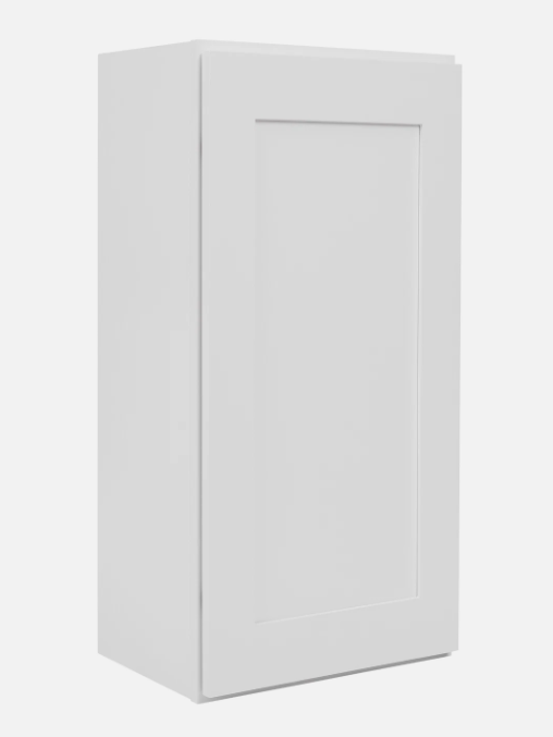 15”W x 30”H x 12”D White Shaker RTA Wall Cabinet - Solid Wood Soft-Close - Image 3