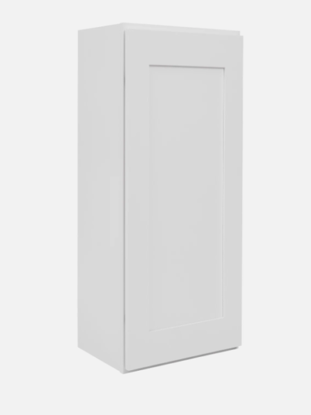 12”W x 30”H x 12”D White Shaker RTA Wall Cabinet - Solid Wood Soft-Close