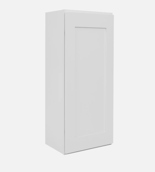 15”W x 30”H x 12”D White Shaker RTA Wall Cabinet - Solid Wood Soft-Close - Image 2