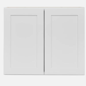 24”W x 30”H x 12”D White Shaker RTA Wall Cabinet - Solid Wood Soft-Close