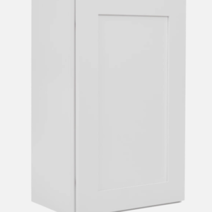 15”W x 30”H x 12”D White Shaker RTA Wall Cabinet - Solid Wood Soft-Close