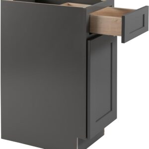 12 in Gray Ready-to-Assemble Kitchen Base Cabinet with Drawer