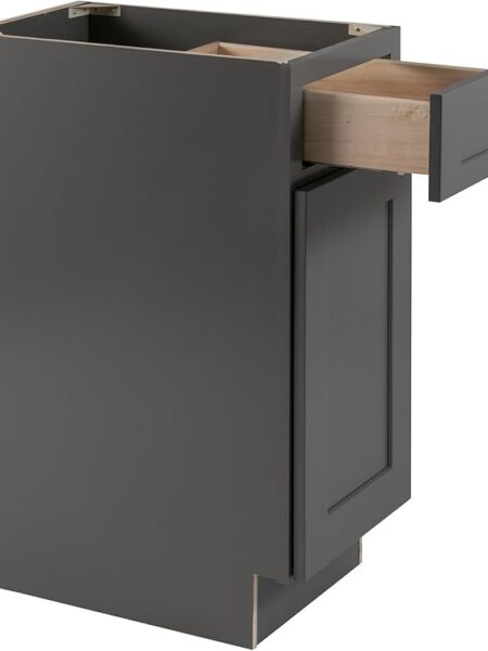 15 in Gray Ready-to-Assemble Kitchen Base Cabinet with Drawer