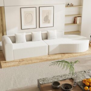 Modern Sectional Couches Oversized L-Shaped Curved Sofa Comfy Cloud Couch Sofa