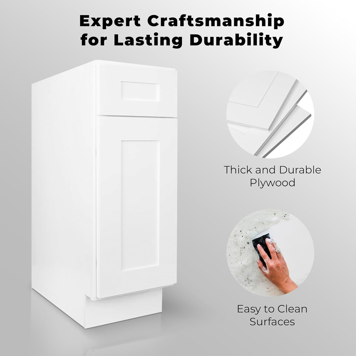9 In. W X 24 In. D X 34.5 In. H Base Kitchen Cabinet - Image 3