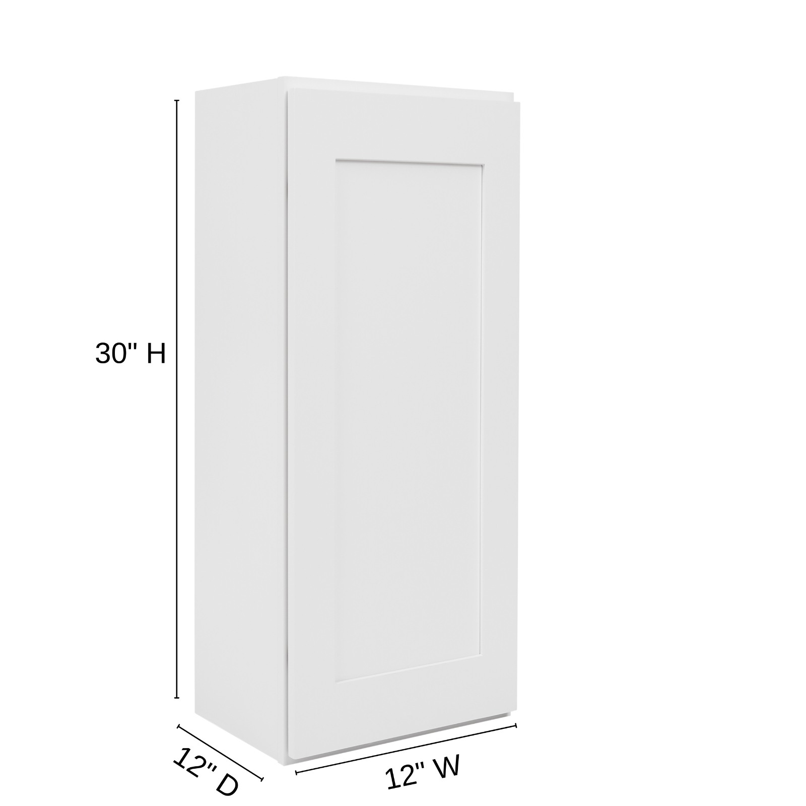 White Shaker RTA Wall Cabinet Solid Wood Soft-Close - Multiple Sizes Available - Image 3
