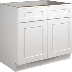 30 in. White Shaker RTA Kitchen Base Cabinet with Door and Drawer